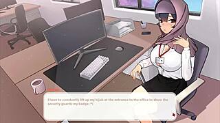 Tsundere milf boss teasing with big tits