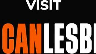 Curvy African Lesbian Couple Tribbing to Intense Orgasm