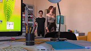 3D animated porn game with horny teacher and student