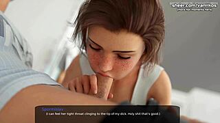 milfy city sara deepthroats monster cock in taboo 3d game