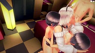 Rabbit Moe - Gangbang Action in 3D Hentai 4K 60fps Uncensored