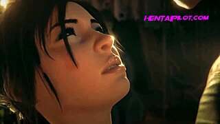 3D animated MILF Lara opens her pussy for monster cock