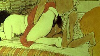 Erotic illustrations from the good old days of Japanese anime