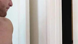 Muscular hunk of man gets his ass fucked while giving a shower to a friend