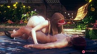 i love this threesome hentai with big ass girls