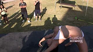 spring break got wild with whip cream and tit licking.