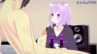 Inugami Korone and Nekomata Okayu Have Intense Sex with Creampie