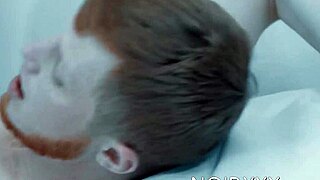 Blonde hunk helps with servicing my huge cock