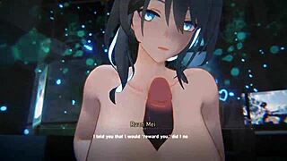 Ruan mei appears in this anime hentai scene.