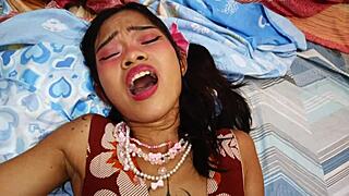 asian self-sucker with big dick unloads a massive cum shot on me.