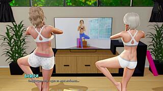 Slutty teacher with glasses in 3D cartoon RIPPLE action