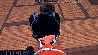 aoi kanazaki sucks tanjiro's cock?