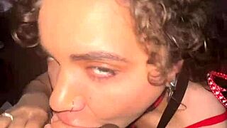 Naudi Nala performs throat magic on big black cock