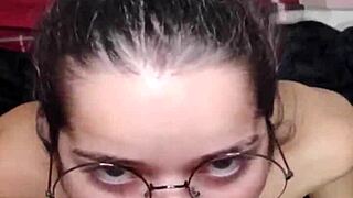 Fresh from shower, White Moon dives for deepthroat and facial.