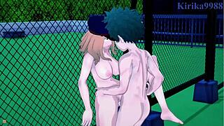 Camie and Itsuka Bang Izuku in Hot Hentai!