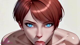 Redhead gets a huge load in her mouth in POV