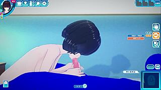 Anime girl with huge tits has sex