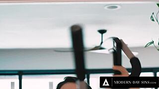 hey, watch liz jordan and rocket powers get steamy in a quick bent-over session!