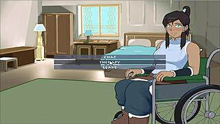 Busty Korra gets a steamy handjob in Four Element Trainer