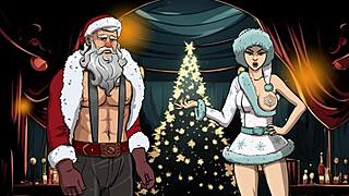 Cartoon porn: Old trainer hunts witch bunny on New Year