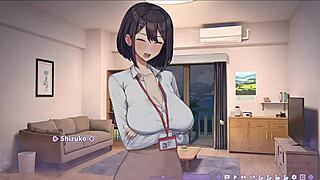 Intense Uncensored Hentai: Lovey Dovey Missionary Sex with Female Boss Shizuko in Summer Clover