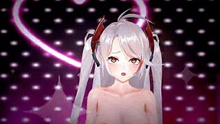 azur lane characters in hentai mmd emotional scene