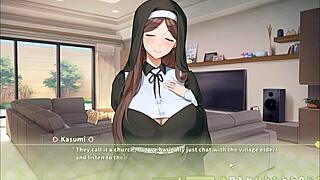 summer clover harem hentai ep 1, fired over giant cock. dude's 3d game outfit is wild!