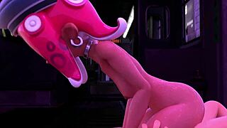 animation agent 8 splatoon: curvy girl gets her big tits sucked in 3d