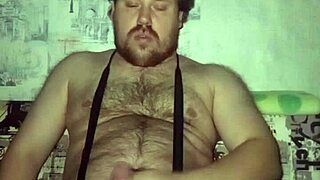 russian gay guy masturbates his handsome cock and shakes big balls