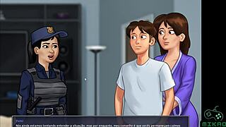 Steamy anime game with big tits and monster cocks