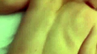 skinny 18yo girl gets huge facial and creamy finish