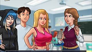 summertime saga 98 brings hot blonde action in cartoon style