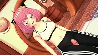 Anya's fitness journey culminates in a hardcore porn parody