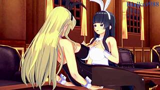 Ikaruga And Katsuragi In Bunny Girl Futanari Sex Scene 😏