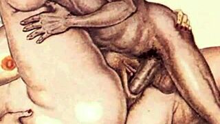 我痴迷这些复古色情素描。