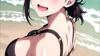 Kobeni's chainsaw man hentai jerk off encouragement continues