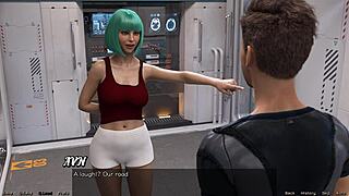 3D animated game with hot big tits doctor