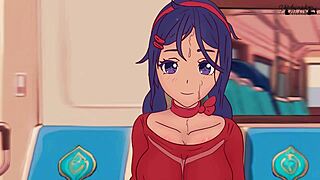 Mita drilled hard in subway hentai cartoon parody 2025