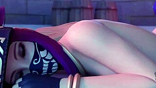 league of legends k da team gets gangbanged