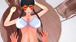 yor forger in bikini gets spied on during pool sex pov