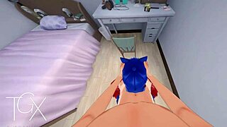 Anime hentai game, Mita Cappie sex in various positions and blowjob?