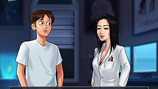 what's behind the summertime saga 110 with this brunette teacher?