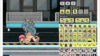 in the orgak hentai game, a petite girl gets into a gangbang with blowjobs, riding, and creampie scenes