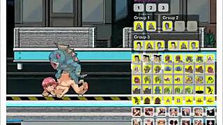 in the orgak hentai game, a petite girl gets into a gangbang with blowjobs, riding, and creampie scenes