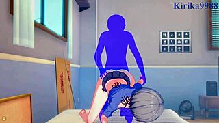 Hana and Yanagi Uzaki in wild hentai sex scene