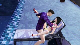 The Sims 4 Jerk Off Animation in 3D Cartoon Hentai Style