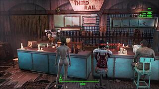 辐射4游戏里黑发妹探索动力装甲卡通性爱