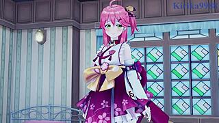 sakura miko and akai haato in hololive vtuber adventure