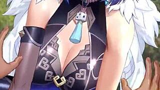 yelan genshin impact hentai adventure.