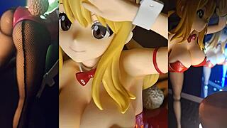 Lucy Bunny Gets Cum On Figures In This Patreon Anime!